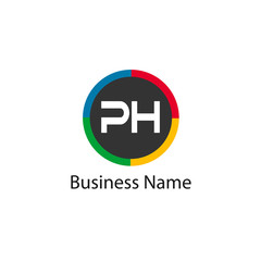 Initial Letter PH Logo Template Design