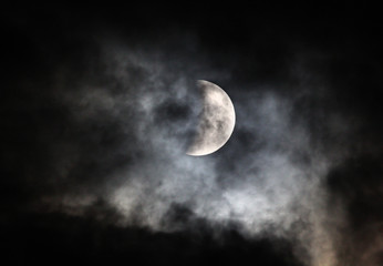 Obraz na płótnie Canvas Moon and Clouds
