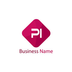 Initial Letter PI Logo Template Design