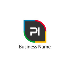 Initial Letter PI Logo Template Design