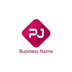 Initial Letter PJ Logo Template Design