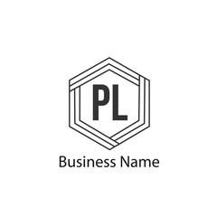 Initial Letter PL Logo Template Design