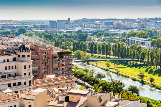 Partial view of the city of Lleida. Catalonia Spain
