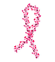 Pink Ribbon of Hearts