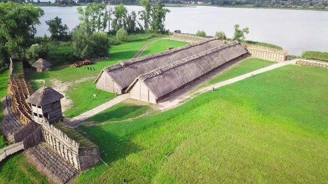 Archaeological site in Biskupin. The discovery of the settlement was one of the most important events in the history of Polish and European archeology.