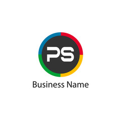 Initial Letter PS Logo Template Design