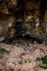An amazing sinkholes.The view of cave entrance. Heaven Cave in Turkey.