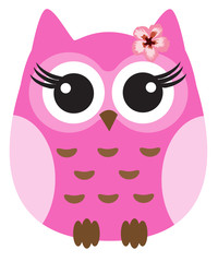 Fototapeta premium Vector Cute Owl
