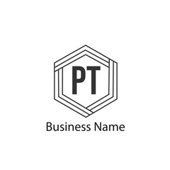 Initial Letter PT Logo Template Design