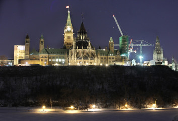 Fototapeta na wymiar Parliament and Night