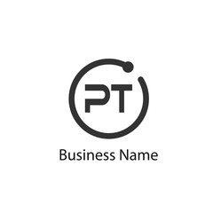 Initial Letter PT Logo Template Design