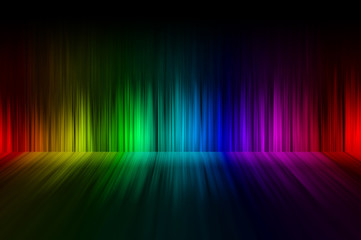 Full spectrum rainbow with reflection - obrazy, fototapety, plakaty