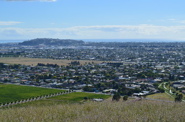 Fototapeta na wymiar View of Napier, NZ from Sugar Loaf Reserve