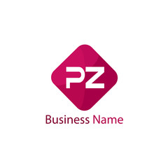 Initial Letter PZ Logo Template Design