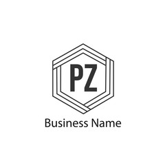 Initial Letter PZ Logo Template Design