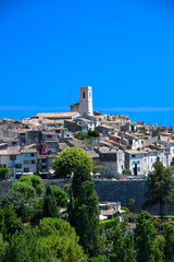 Fototapeta na wymiar The hilltop medieval village of St Paul de Vence in Provence, France
