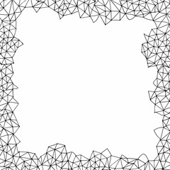 Vector modern design template for wedding or birthday invitation, brochure, poster or business card. Abstract frame with connected lines. Triangle background. Vector Illustration. 