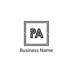 Initial letter PA Logo Template Design