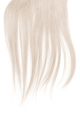 Naklejka premium Lush blond hair isolated on white background