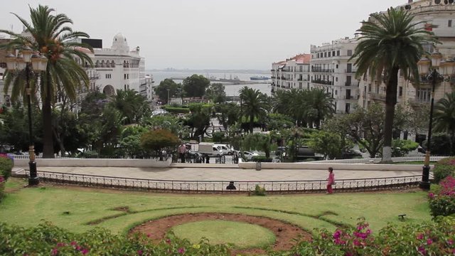 square video in capital of algeria.