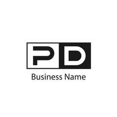 Initial letter PD Logo Template Design
