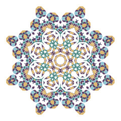 Mandala. Ethnicity round ornament. Ethnic style. Elements for invitation cards, brochures, covers. Oriental circular pattern. Arabic, Islamic, moroccan, asian, indian native african motifs.