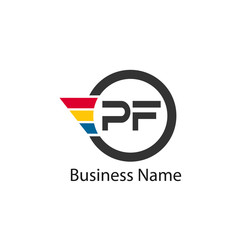 Initial letter PF Logo Template Design