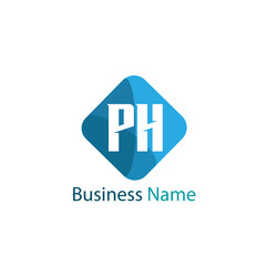 Initial letter PH Logo Template Design