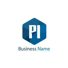 Initial letter PI Logo Template Design