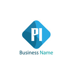 Initial letter PI Logo Template Design