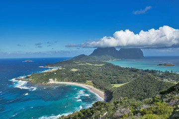 Fototapeta premium Lord Howe island from above
