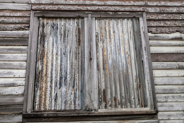 old shuttered window