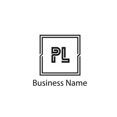 Initial letter PL Logo Template Design