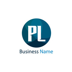 Initial letter PL Logo Template Design