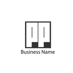 Initial letter PP Logo Template Design