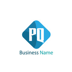 Initial letter PQ Logo Template Design