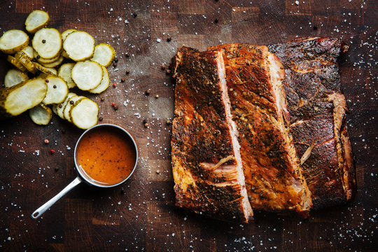Smoked pork ribs