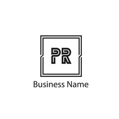 Initial letter PR Logo Template Design