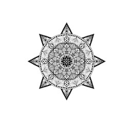 Mandala diagram draw on white background