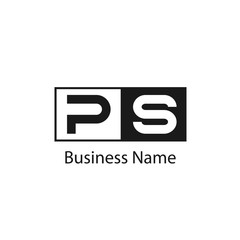 Initial letter PS Logo Template Design