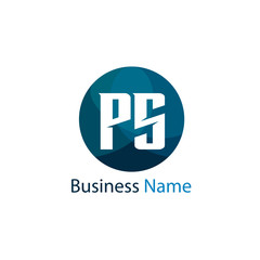 Initial letter PS Logo Template Design