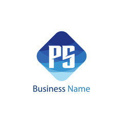Initial letter PS Logo Template Design