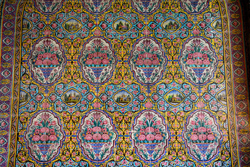 Nasir-ol-Molk Mosque, the so-called Pink Mosque, Shiraz, Iran