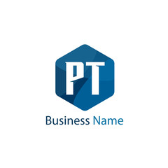 Initial letter PT Logo Template Design