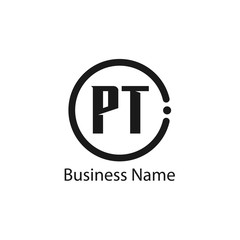 Initial letter PT Logo Template Design