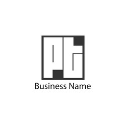 Initial letter PU Logo Template Design