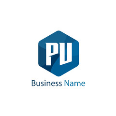 Initial letter PV Logo Template Design