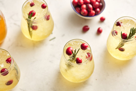Kombucha with cranberry and rosemary.