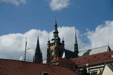 Fototapeta premium Looking at Hrad from the flat on Tomasska Street