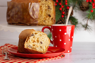 Mini Loaf of Panettone a Christmas Sweet Bread